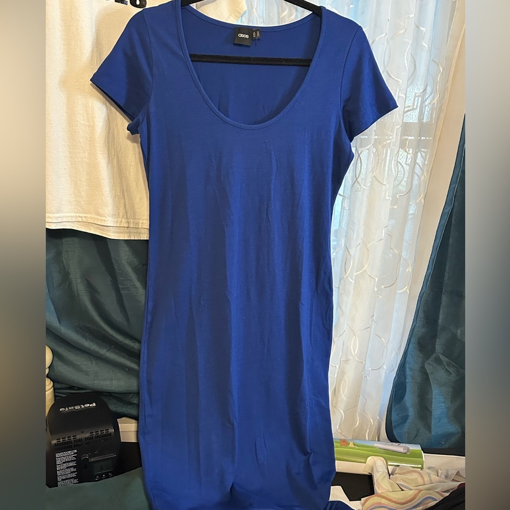 ASOS Royal Blue Midi Shirt Dress